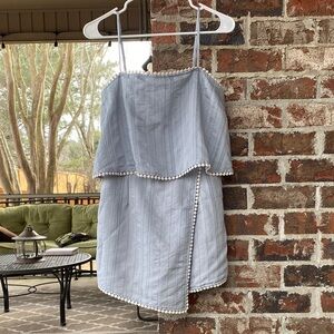 Style & Rack boutique skort dress lined linen/silk fabric size large/8-10